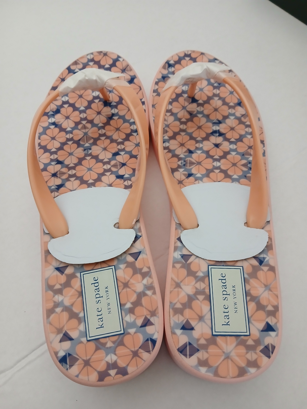 Kate Spade Floral Peach Flip Flop Sandals Size 11B New $30 - Picture 9 of 12